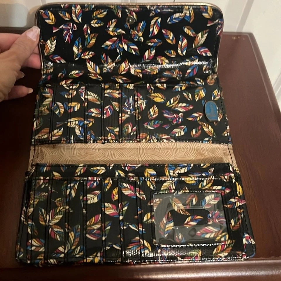 Sakroots Artist Circle Trifold Multicolor Bird Peace Canvas Women's Wallet - Image 4 of 4