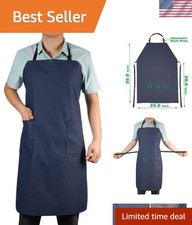 Lightweight Waterproof Vinyl Work Apron with Two Pockets - Perfect for Grooming