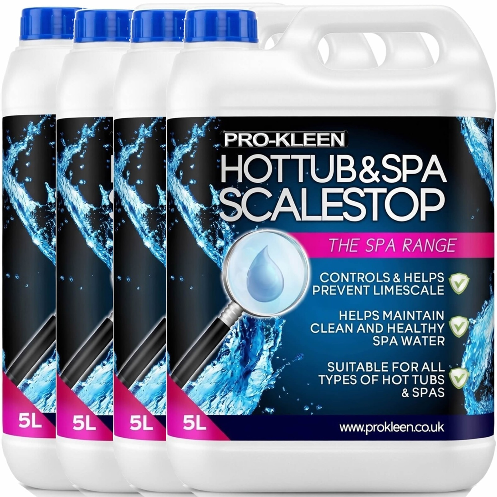 ProKleen ScaleStop Hot Tub Swimming Pool Spa Limescale Removal Prevention 20L