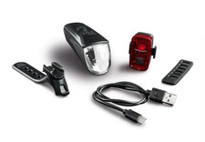 Crivit Fahrrad Leuchten Set mit USB-C LED Fahrradbeleuchtung Licht 15/30/70 Lux