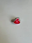 Sterling Silver Heart Ring 925 Red Vintage