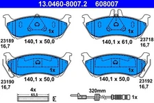 Brake Pad Set, Disc Brake ATE 13.0460-8007.2