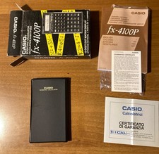 CASIO FX-4100P calcolatrice NUOVA con confezione e manuale da collezione