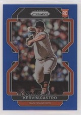2022 Panini Prizm Blue Prizm Kervin Castro #34 9pa