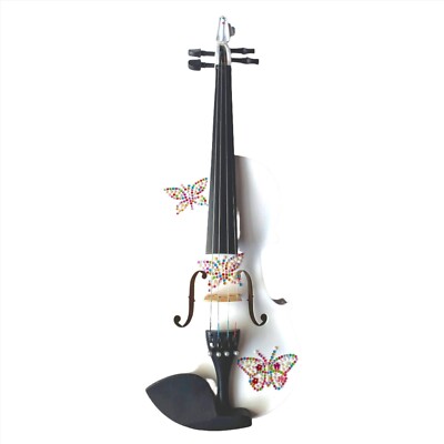Butterfly White 3/4 Violin Outfit