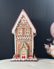 CHRISTMAS 26" LIGHT UP GINGERBREAD HOUSE W/CANDYS  GINGERBREAD BOY GIRL