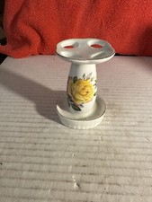 Vintage Japan Floral Toothbrush Holder Dwk139