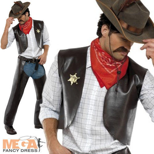 Village People Cowboy YMCA 80s Mens Fancy Dress 1980s Celebrity Costume