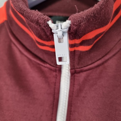Diesel S-Roots Track Jacket Mens XL Extra Large Red Orange Full Zip Windbreaker - Picture 8 of 12