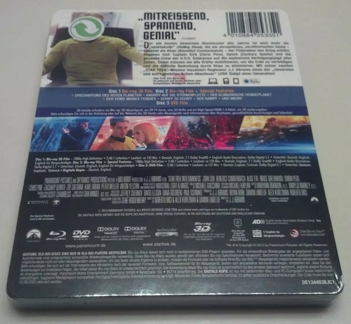 Star Trek Into Darkness 3D Lenticular Magnet STEELBOOK Embossed (Bluray Germany) - Picture 2 of 10