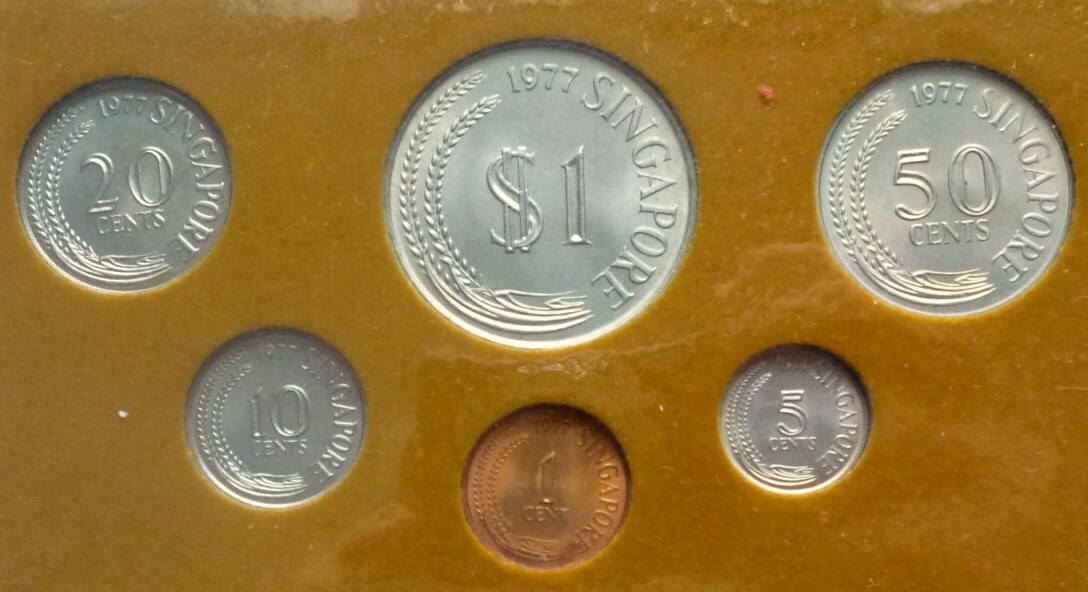 シンガポール　1977年 蛇の年 旧貨幣セット 1977 SINGAPORE - OFFICIAL MINT SET (6) - YEAR of SNAKE