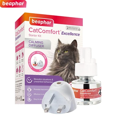 BEAPHAR CAT COMFORT EXCELLENCE CALMING PLUG IN DIFFUSER STARTER KIT CATS KITTENS