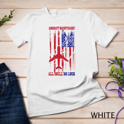 Patriotic Aircraft Mechanic Gift Shirt Flag And Airplane T-Shirt Unisex T-shirt
