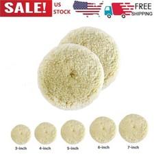 3"-7" wool buffing pads 100% Natural Wool Hook & Loop for Compound Cutting pad