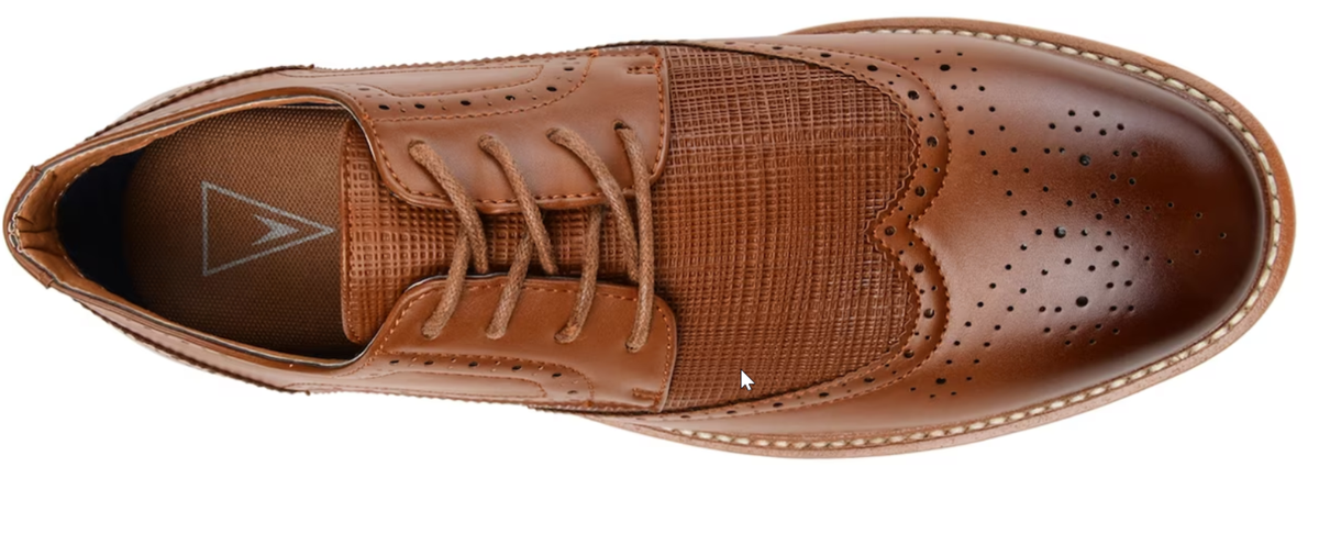 Vance Co. Men\'s Vance Co. Warrick Wingtip Derby Brown - Medium Vance Co. Men main image 2