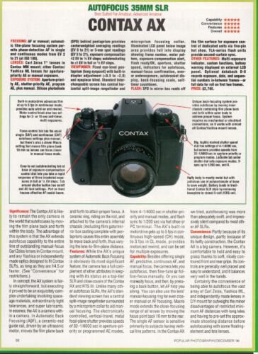 Contax-Canon - Kameras - Original Kamera Magazin Bericht - 1998 - Bild 1 von 2