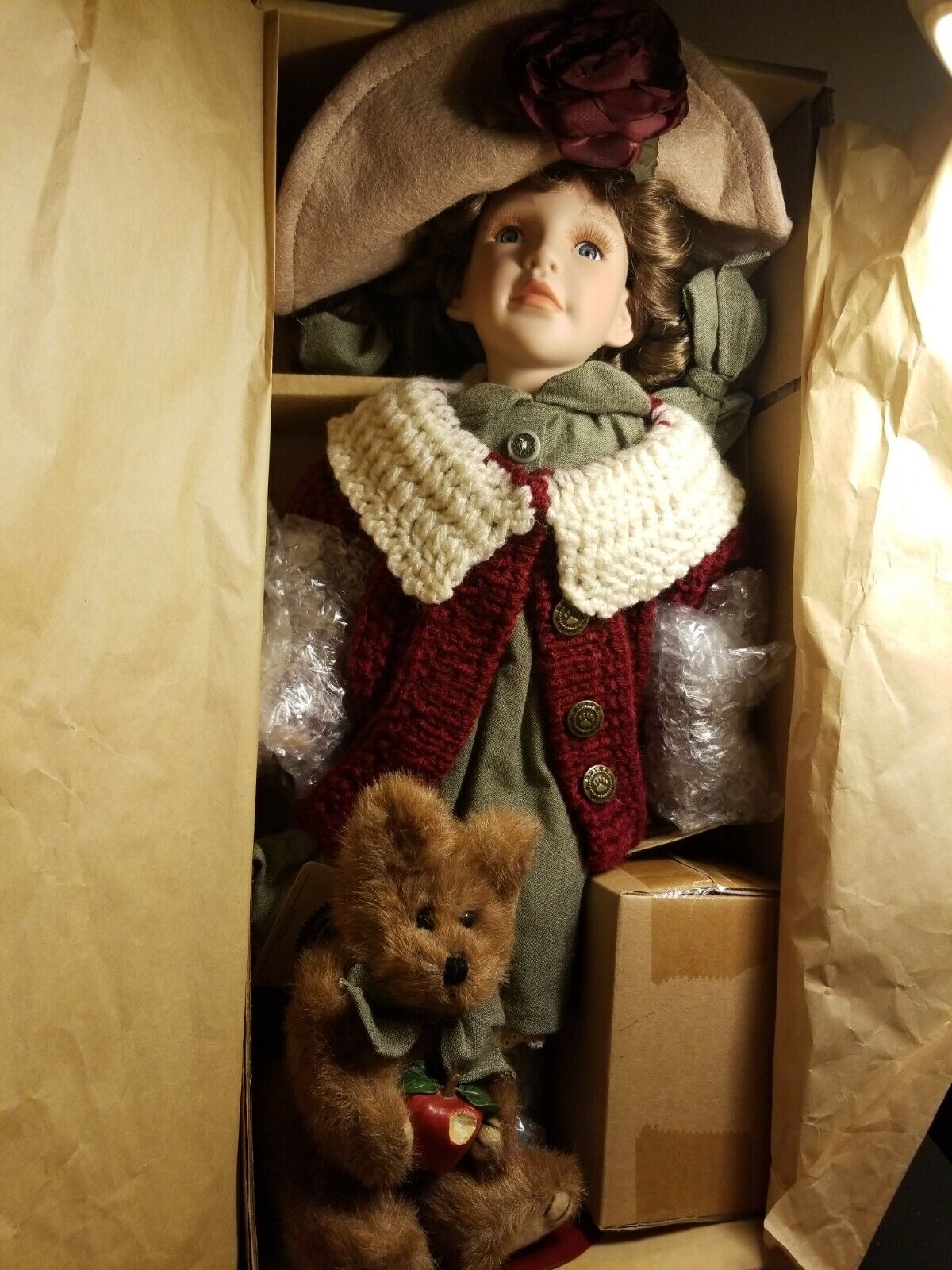 Boyds Bear Yesterdays Child Amy with Edwin Clothes Porcelain  Doll ドール 人形 フィギュ