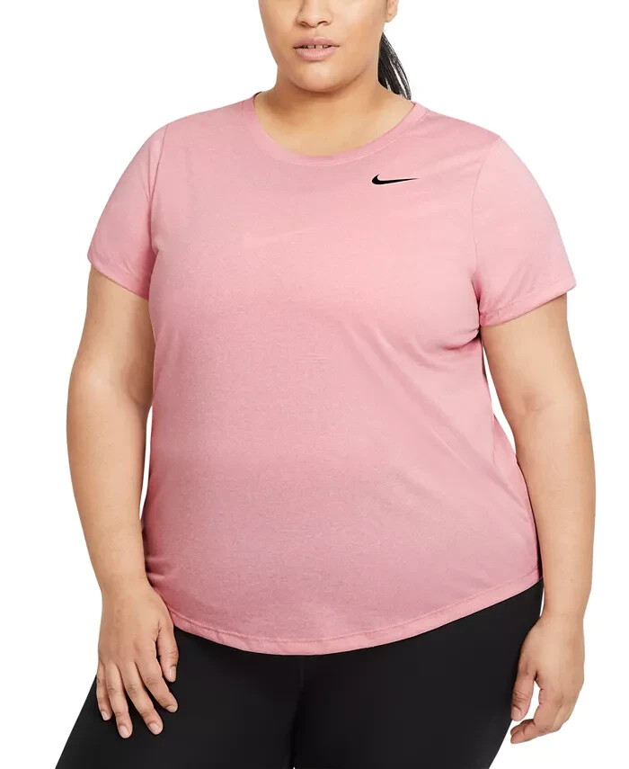 Nike L132108 Women's Pink Plus Size Dri-Fit Legend Training Top