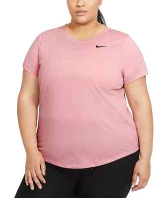 Nike L132108 Women's Pink Plus Size Dri-Fit Legend Training Top