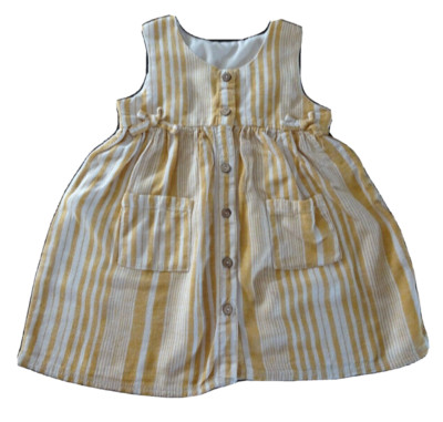 Matalan Mädchen hübsches Kleid Leinenmischung - 12-18 Monate