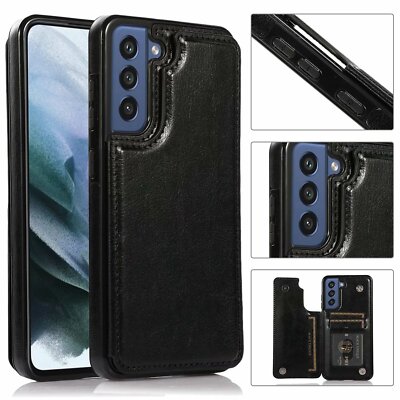 For Samsung Galaxy S23 Ultra Plus Luxury PU Leather Flip Case + Screen Protector