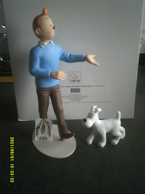 Figurine Tintin Et Milou Résine - Le Musée Imaginaire N°46007 - Hergé Moulinsart