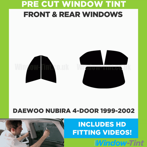 For Daewoo Nubira 4-door 1999-02 Full Pre Cut Window Tint Kit Front & Rear Film - Picture 2 of 10