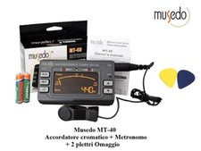MUSEDO MT40 3 in 1 ACCORDATORE CROMATICO + METRONOMO ELETTRONICO +PICKUP PLETTRI