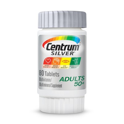 Silver Adult 80 Count Multivitamin/Multimineral Supplement Tablet Vitamin D3 ...