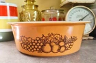 Vintage Pyrex Old Orchard No. 664 4 Quart Baking Dish. Big Bertha
