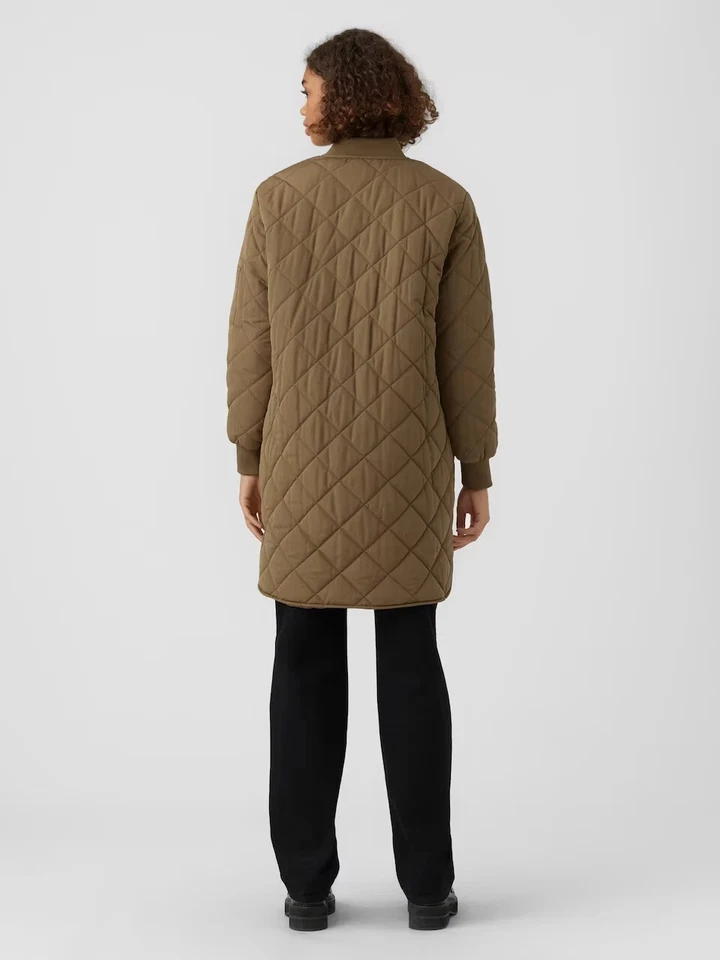 Abrigo Acolchado Vero Moda Mundina En Verde Caqui Talla Mediana - UK 10 - Imagen 2 de 3