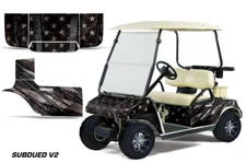 Graphics Kit Decal Sticker For Club Car Golf Cart 1983-2014 Subdued V2