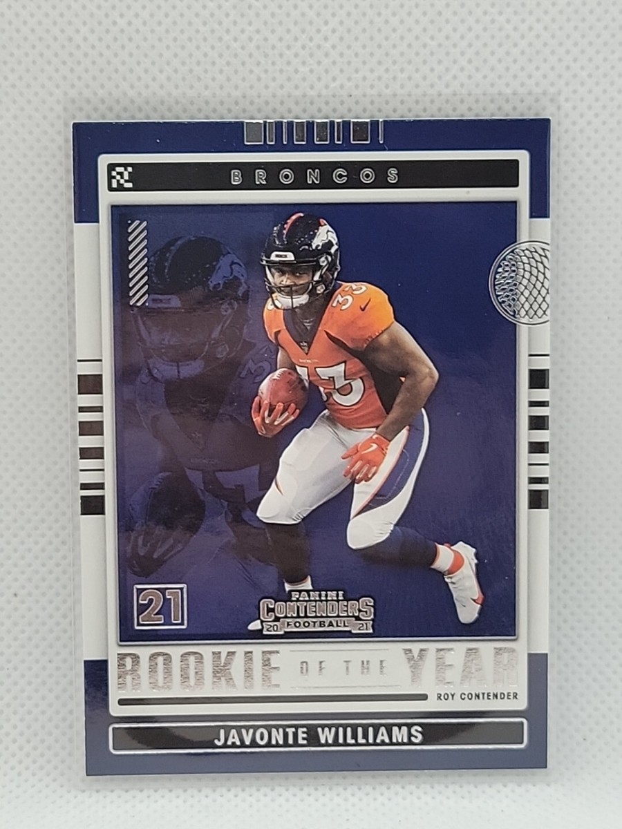 Javonte Williams 2021 Panini Contenders Rookie of the Year