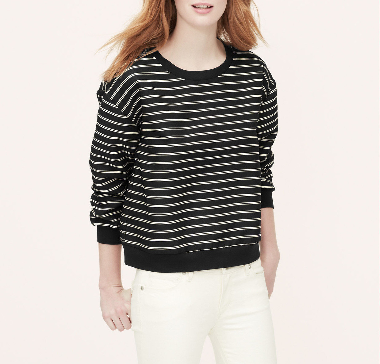 Ann Taylor Loft Striped Woven 