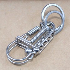 Handmade Steel Keychains Keyrings Belt Clip Wallet Bag Car Holder Gift New