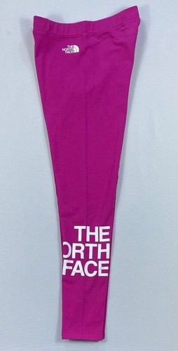 Girl's The North Face Cotton Logo Fuchsia Pink Leggings Pants - Picture 3 of 3