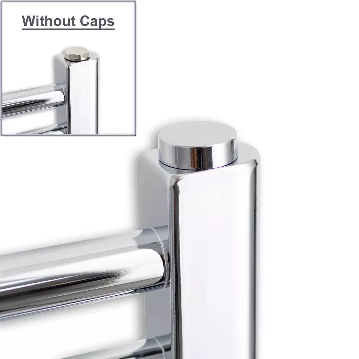 Chrome Cover Cap for Towel Radiators blanking plugs and bleeding valves