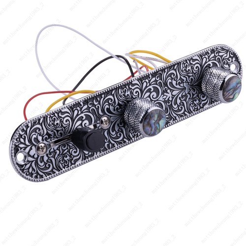 Vintage Carving Prewired Wired Control Plate 3-Way Switches Knob For Telecaster - Picture 8 of 11