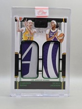 2025 Panini One and One WNBA #28 Cameron Brink Rickea Jackson Holo Emerald #/5