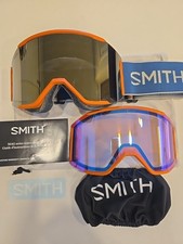 New Smith Squad Mag Rust Goggle Chromapop Sun Black Gold Storm Blue Sensor Lens