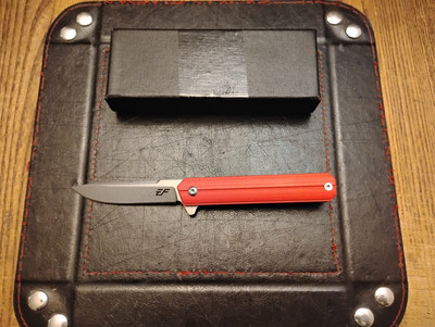 EAFENGROW Folding Knife 2.95''D2 Blade G10 Handle Ball Bearing Pivot Open 3.2 OZ