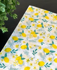 LEMON BLOOMS Design Print Tissue Paper Sheets Choose Size & Package Amount