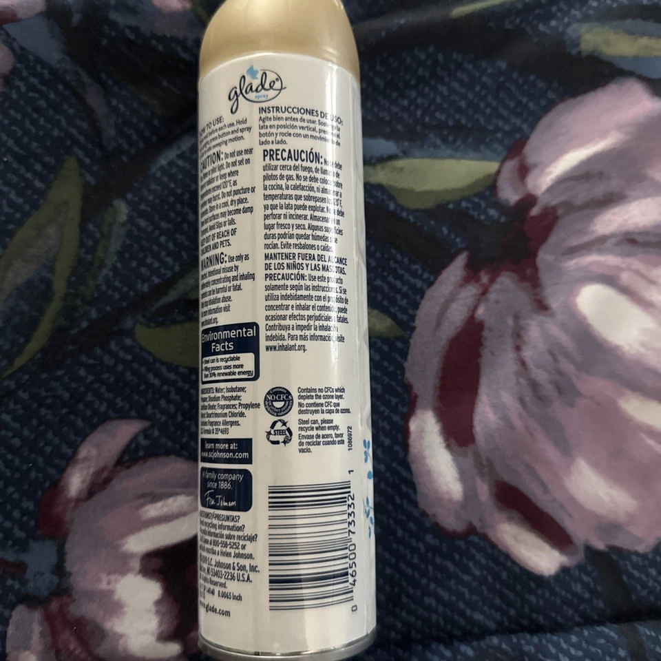 Glade Spray Air Freshener Odor Fighter Clean Linen 8 oz 227 g - Image 2 of 2