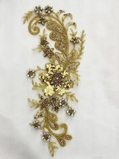 Lace Embroidered Appliques  Rhinestone  Beaded DIY Accessories