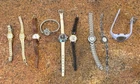 Lot 9 Vintage Women Watches-Pulsar,Timex,Bulova,Misc.-Stainless,Gold/Silver Tone