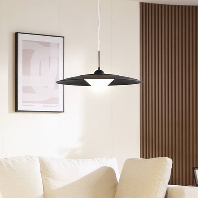 Lucande LED 'Foco' (Modern) in Schwarz aus Metall (1 flammig, ), Wohnzimmerleuch