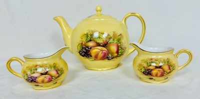 Aynsley Orchard Gold Teekanne mit Milchkännchen Mini