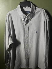 Polo Ralph Lauren Dress Shirt Mens 17 34/35 Check Preppy Causal