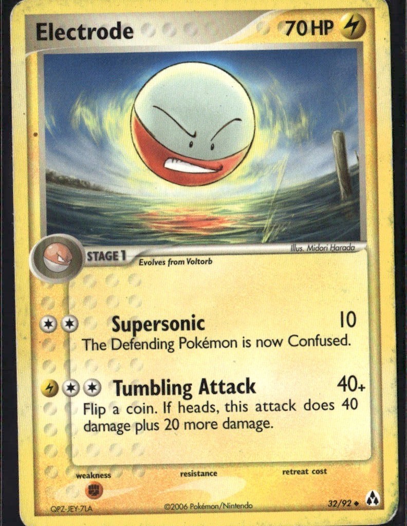 Electrode Uncommon Legend Maker 32/92 Lightning Pokemon Card