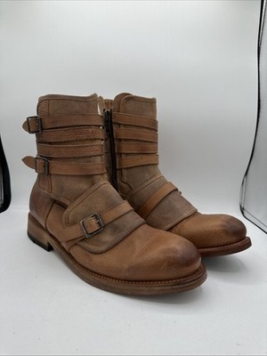 Freebird Pantera Men's Brown Distressed Leather Boots Size 12 New